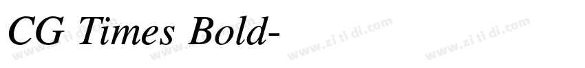 CG Times Bold字体转换